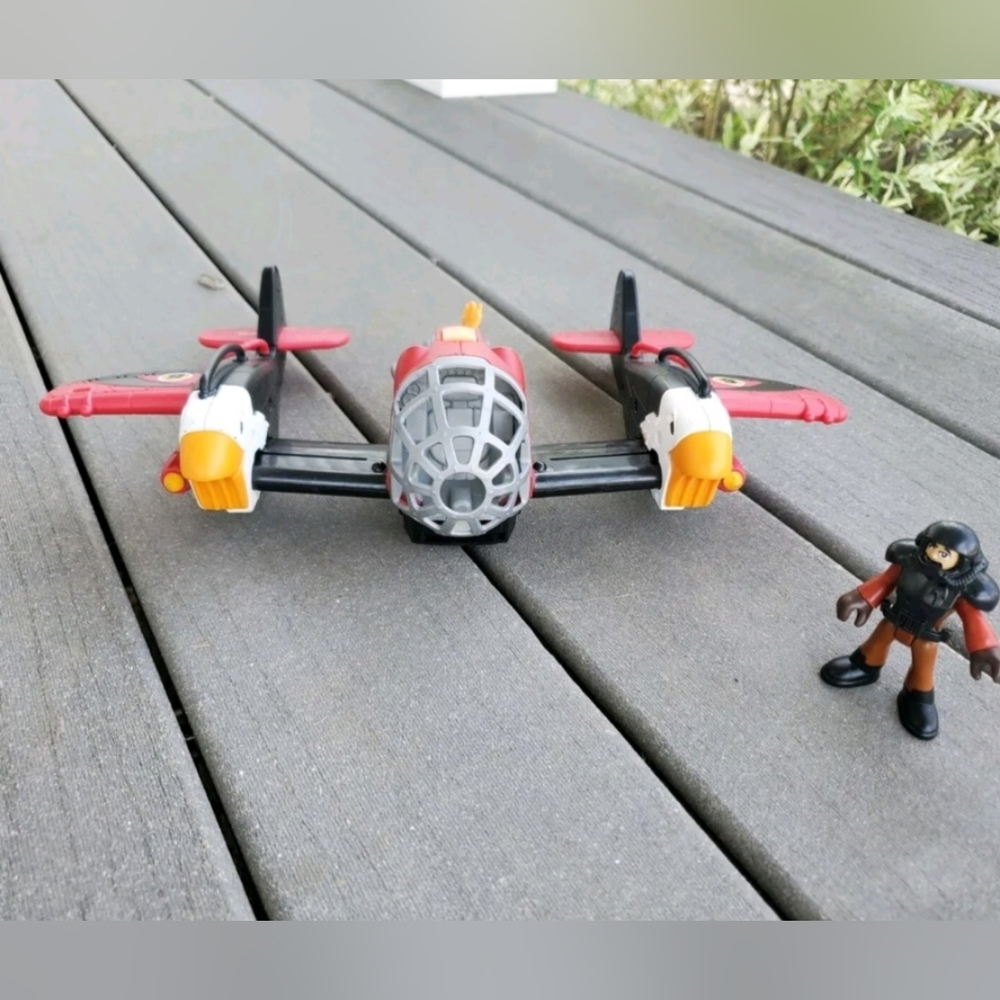Imaginext Sky Racers Twin Eagle with figure